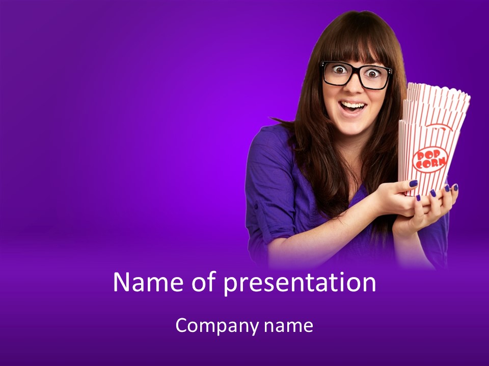 Projection Teenager Showtime PowerPoint Template