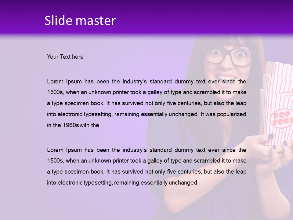 Projection Teenager Showtime PowerPoint Template