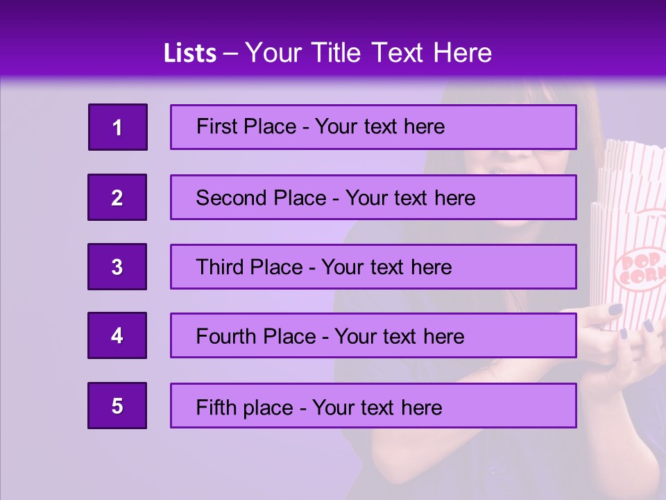 Projection Teenager Showtime PowerPoint Template