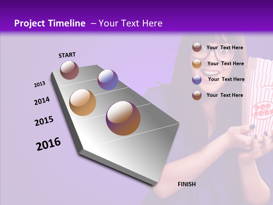Projection Teenager Showtime PowerPoint Template