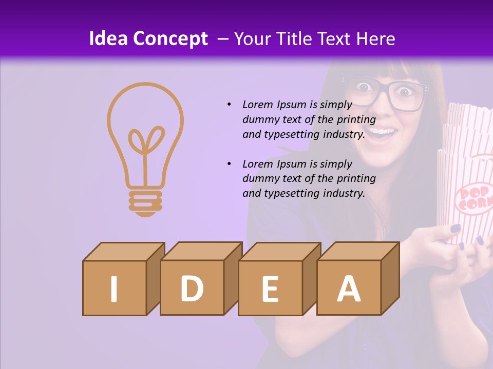 Projection Teenager Showtime PowerPoint Template