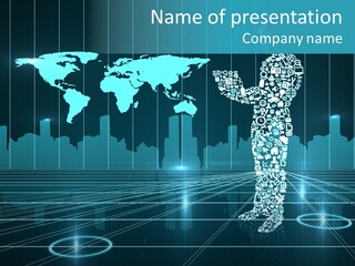 Business Planet Media PowerPoint Template