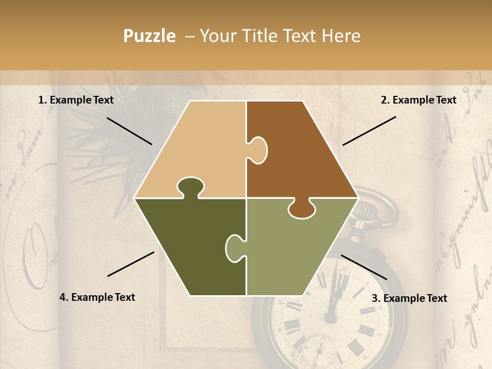 Nostalgia Golden Clock PowerPoint Template