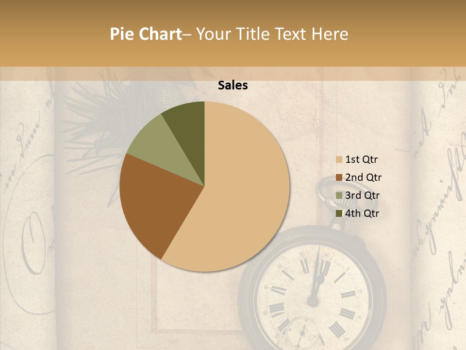 Nostalgia Golden Clock PowerPoint Template