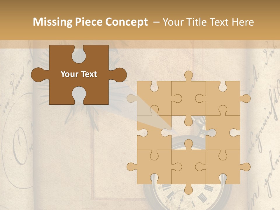 Nostalgia Golden Clock PowerPoint Template