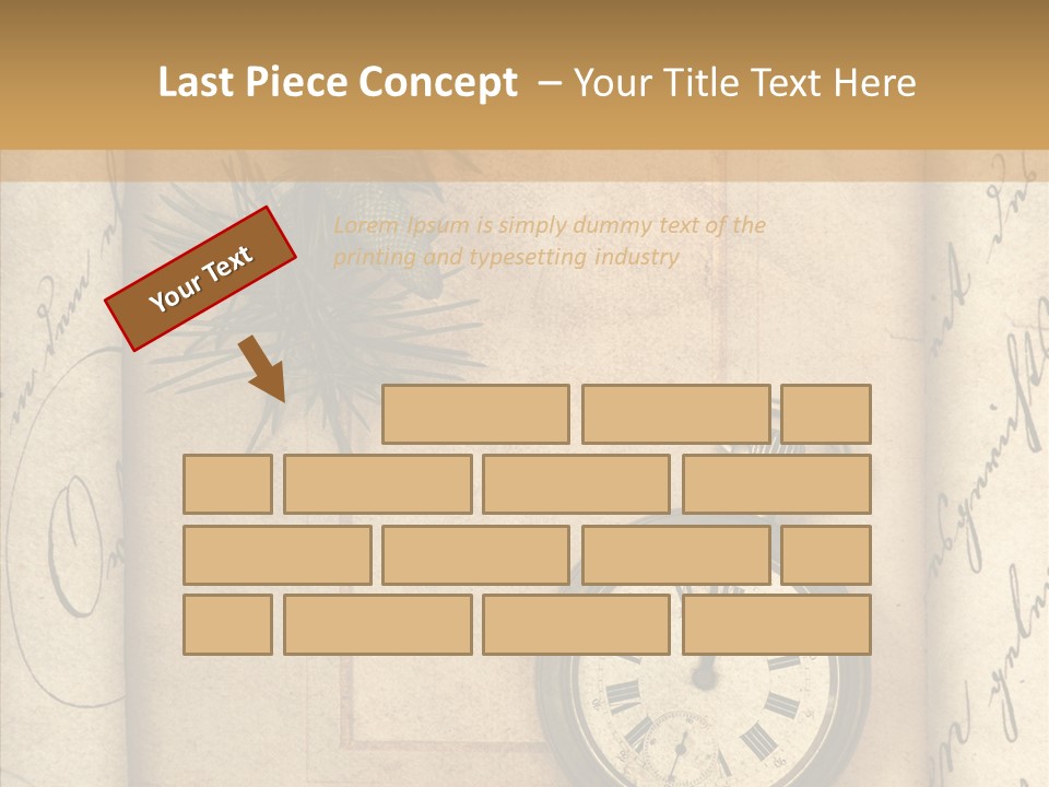 Nostalgia Golden Clock PowerPoint Template