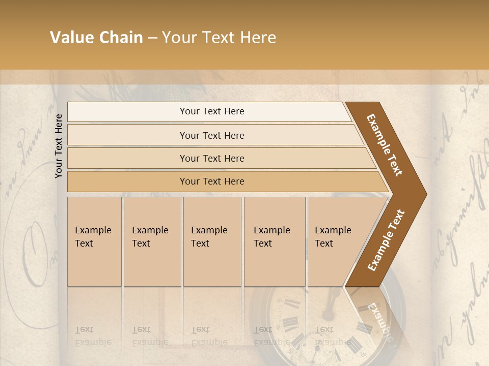 Nostalgia Golden Clock PowerPoint Template