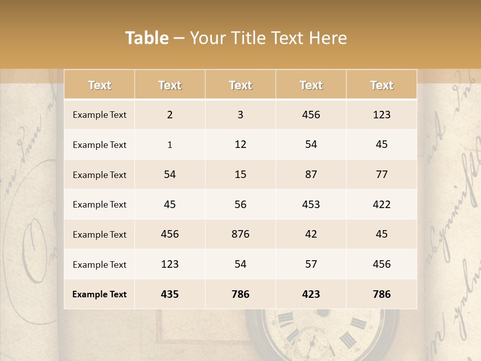 Nostalgia Golden Clock PowerPoint Template