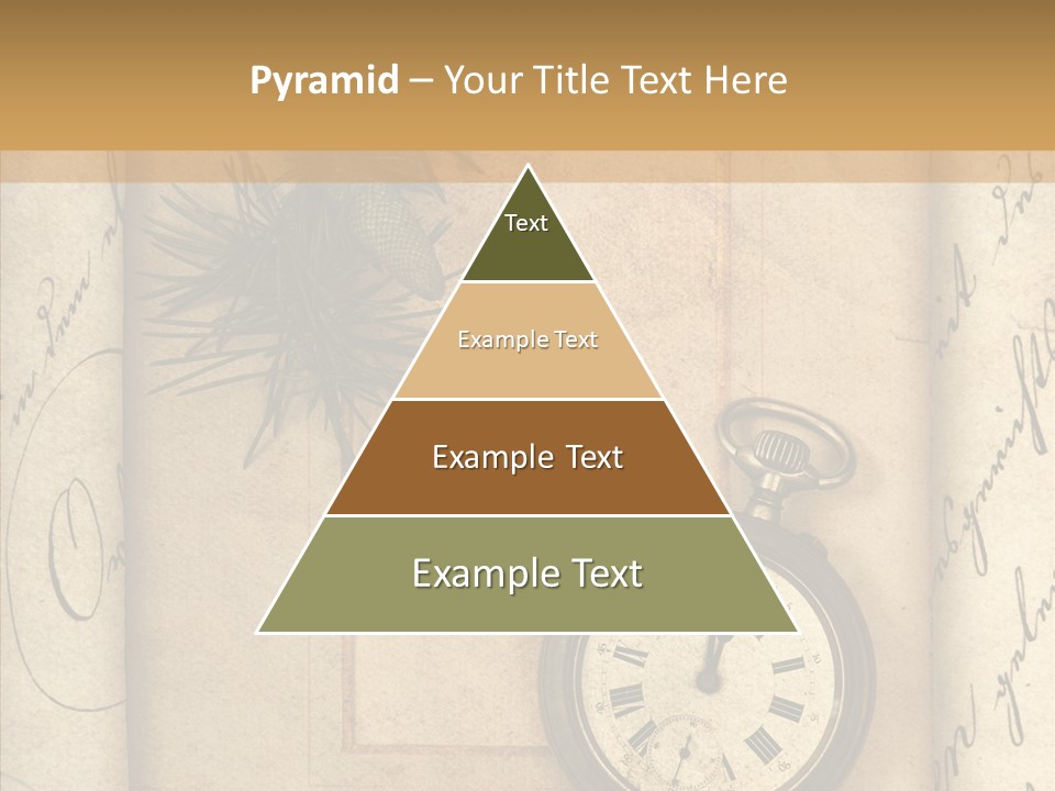 Nostalgia Golden Clock PowerPoint Template