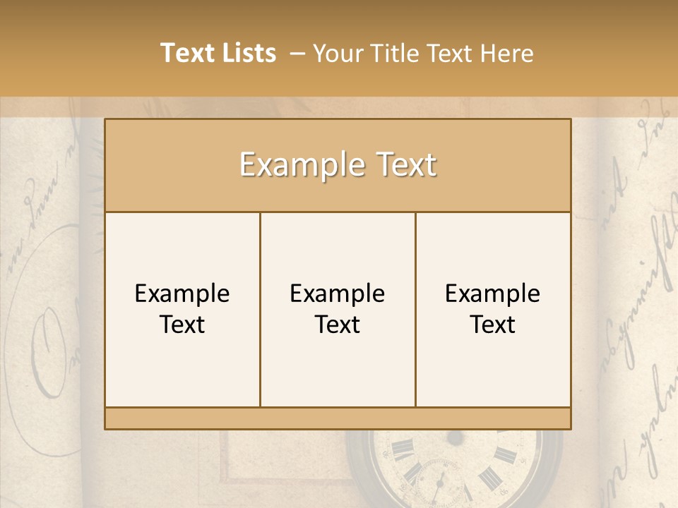 Nostalgia Golden Clock PowerPoint Template