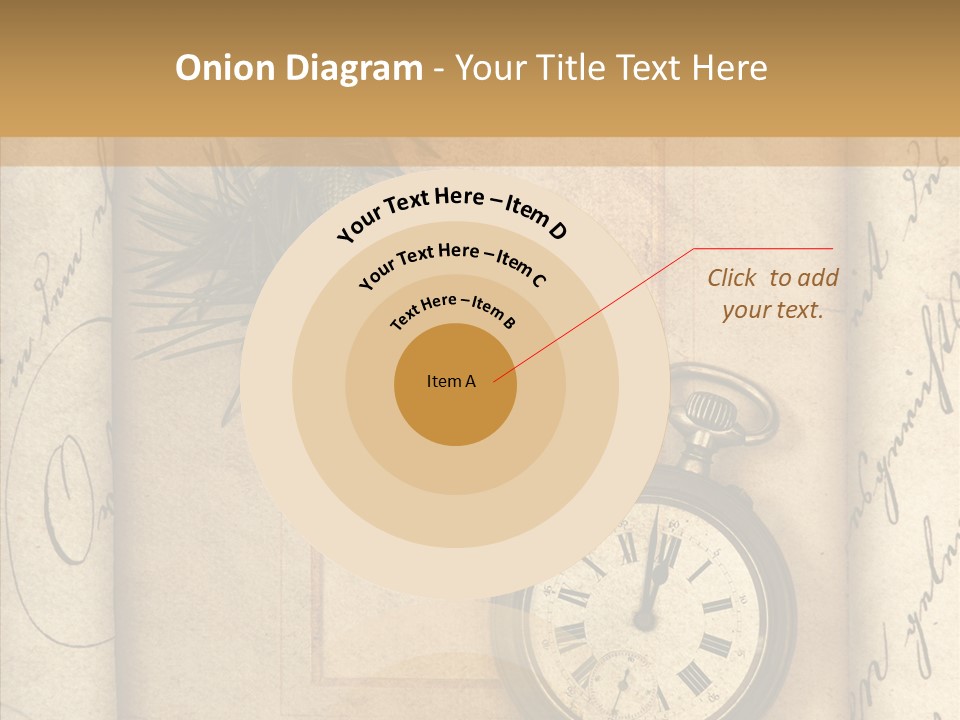 Nostalgia Golden Clock PowerPoint Template