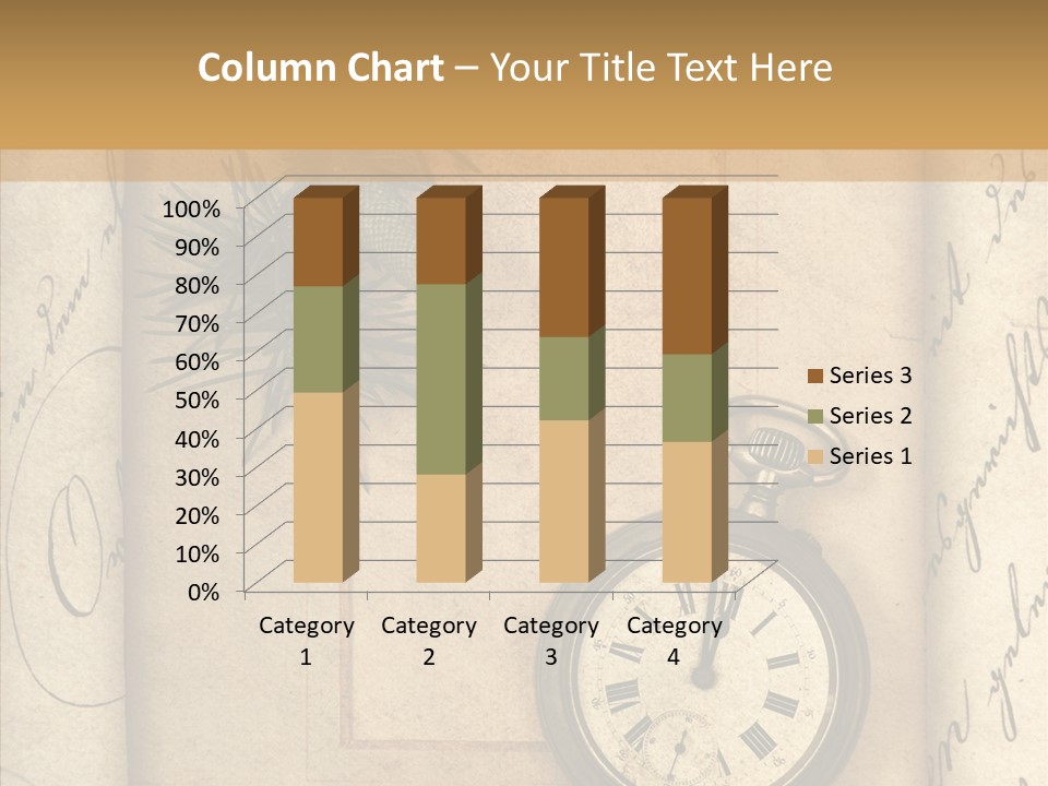 Nostalgia Golden Clock PowerPoint Template