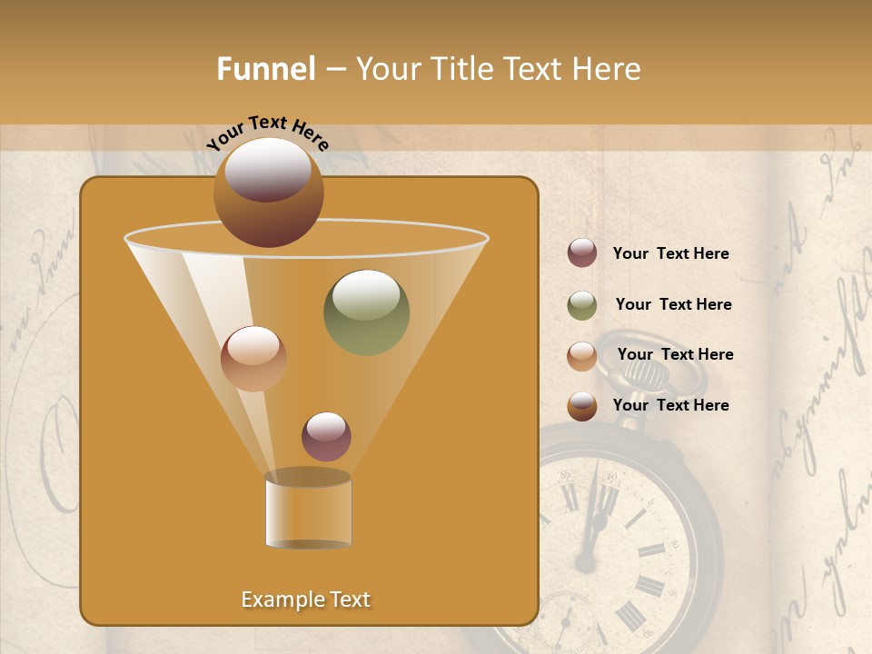 Nostalgia Golden Clock PowerPoint Template