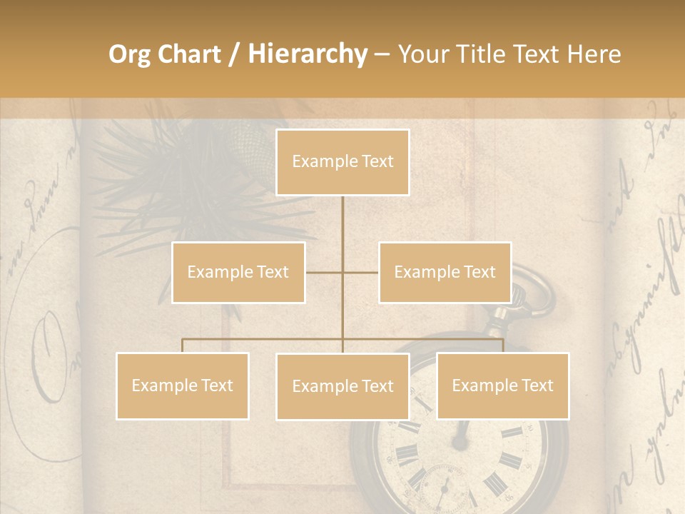 Nostalgia Golden Clock PowerPoint Template