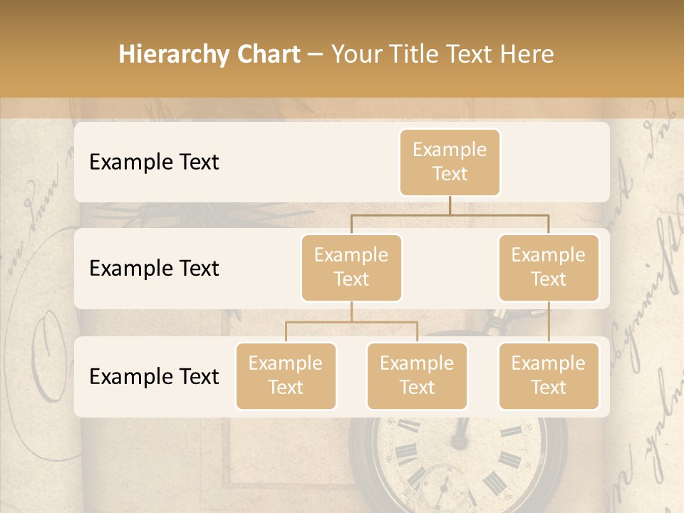 Nostalgia Golden Clock PowerPoint Template