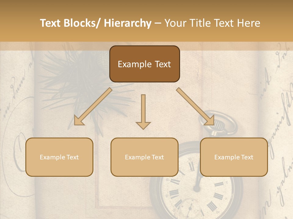 Nostalgia Golden Clock PowerPoint Template