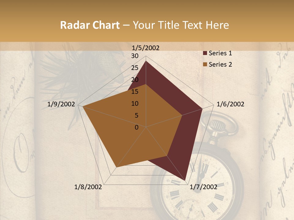 Nostalgia Golden Clock PowerPoint Template