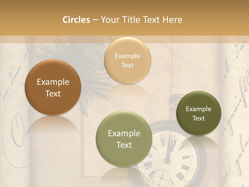 Nostalgia Golden Clock PowerPoint Template