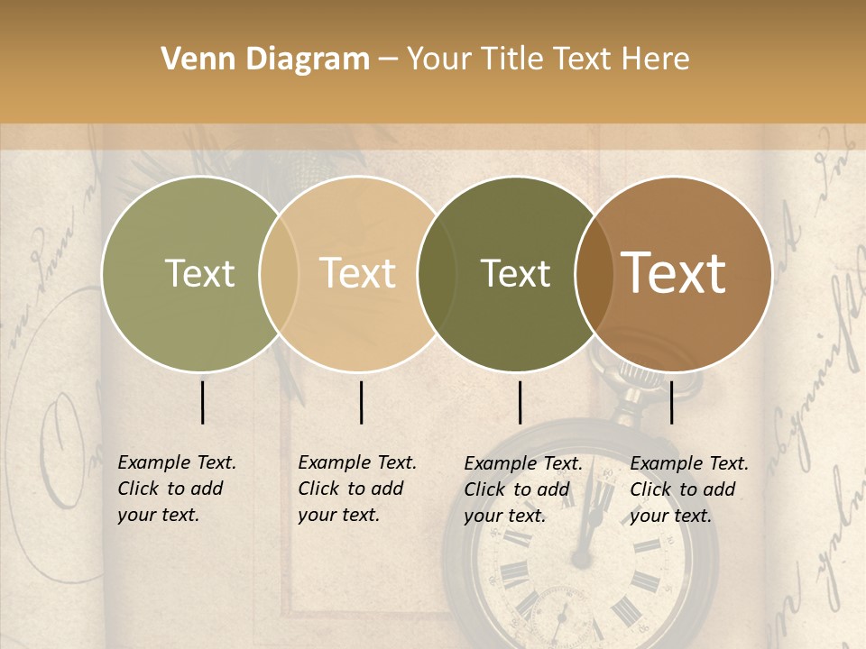 Nostalgia Golden Clock PowerPoint Template