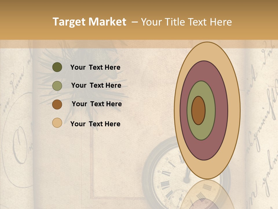 Nostalgia Golden Clock PowerPoint Template