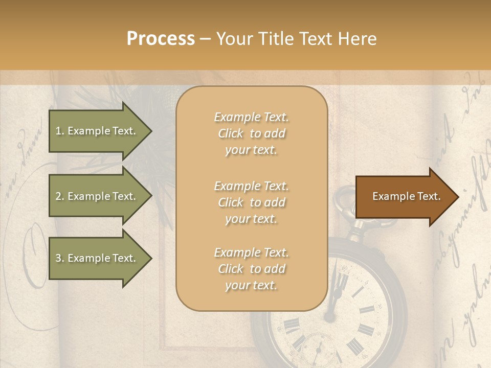 Nostalgia Golden Clock PowerPoint Template