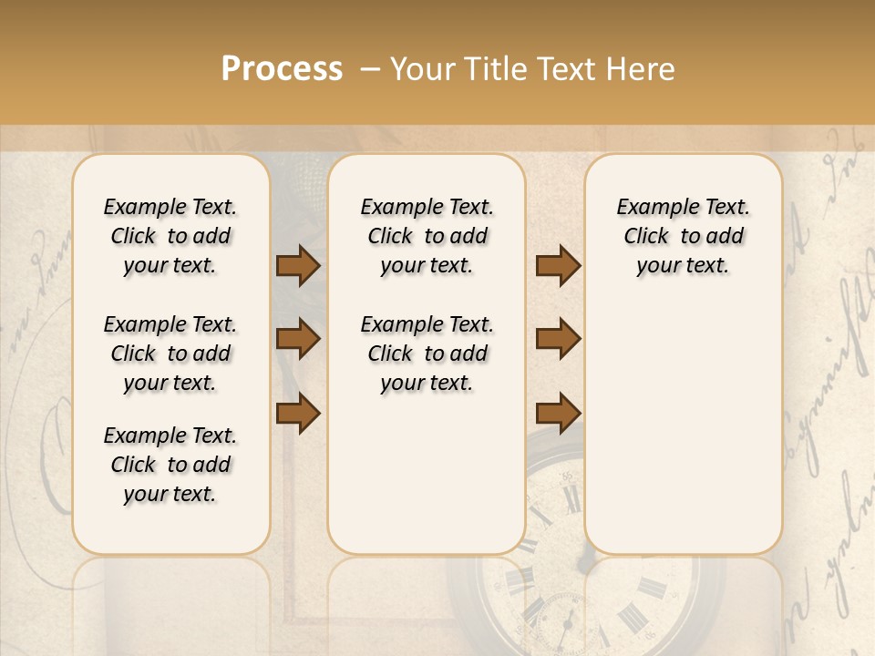 Nostalgia Golden Clock PowerPoint Template