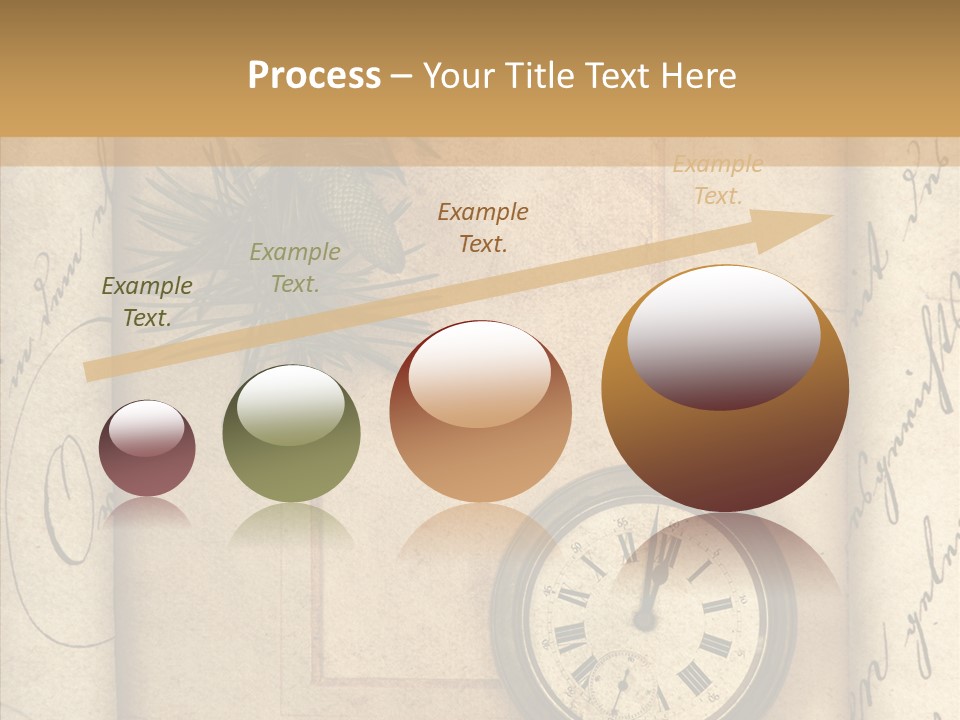 Nostalgia Golden Clock PowerPoint Template