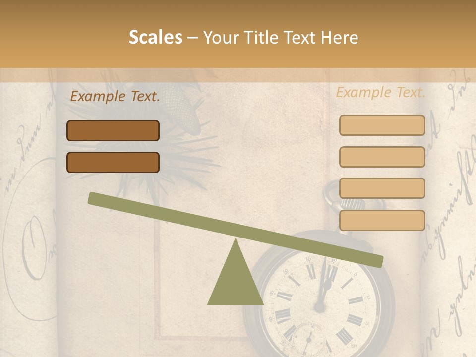 Nostalgia Golden Clock PowerPoint Template