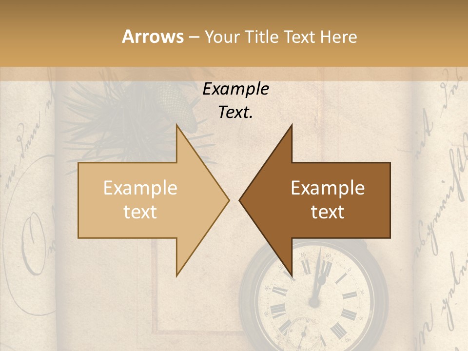 Nostalgia Golden Clock PowerPoint Template