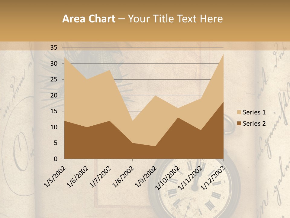 Nostalgia Golden Clock PowerPoint Template