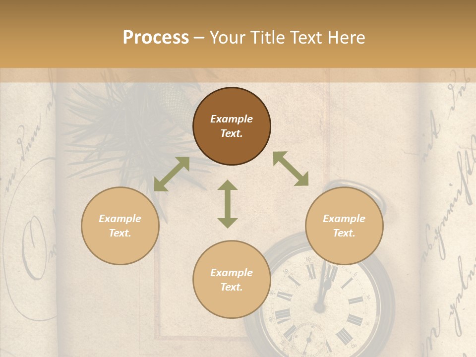 Nostalgia Golden Clock PowerPoint Template
