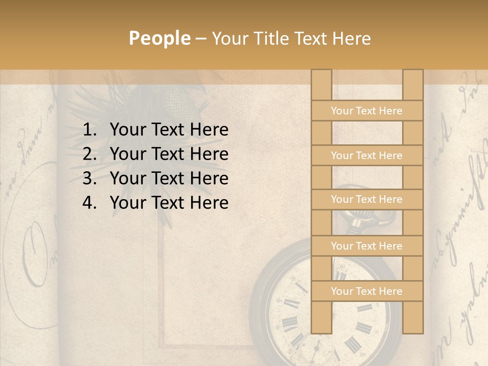 Nostalgia Golden Clock PowerPoint Template