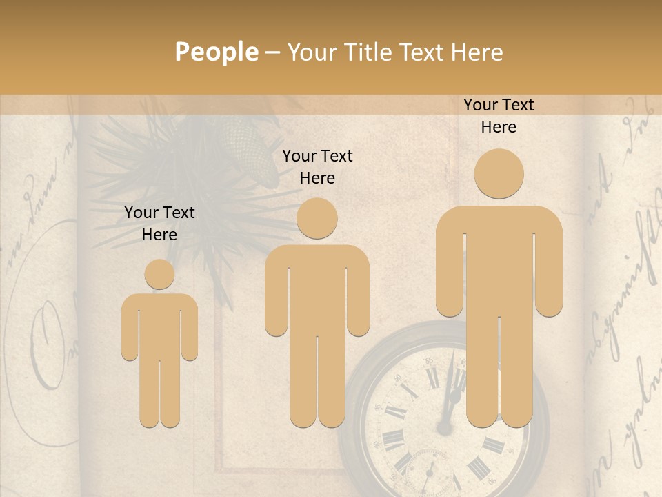 Nostalgia Golden Clock PowerPoint Template