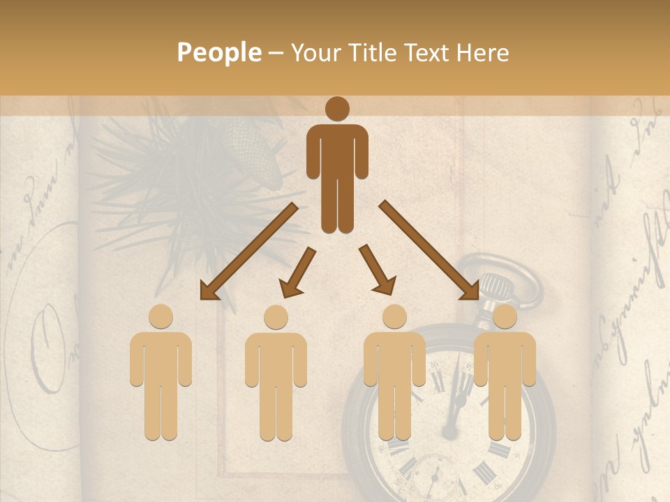 Nostalgia Golden Clock PowerPoint Template