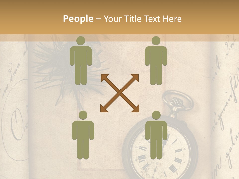 Nostalgia Golden Clock PowerPoint Template