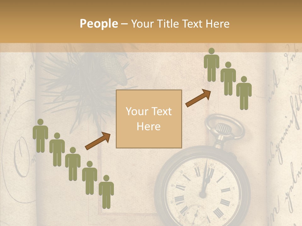 Nostalgia Golden Clock PowerPoint Template