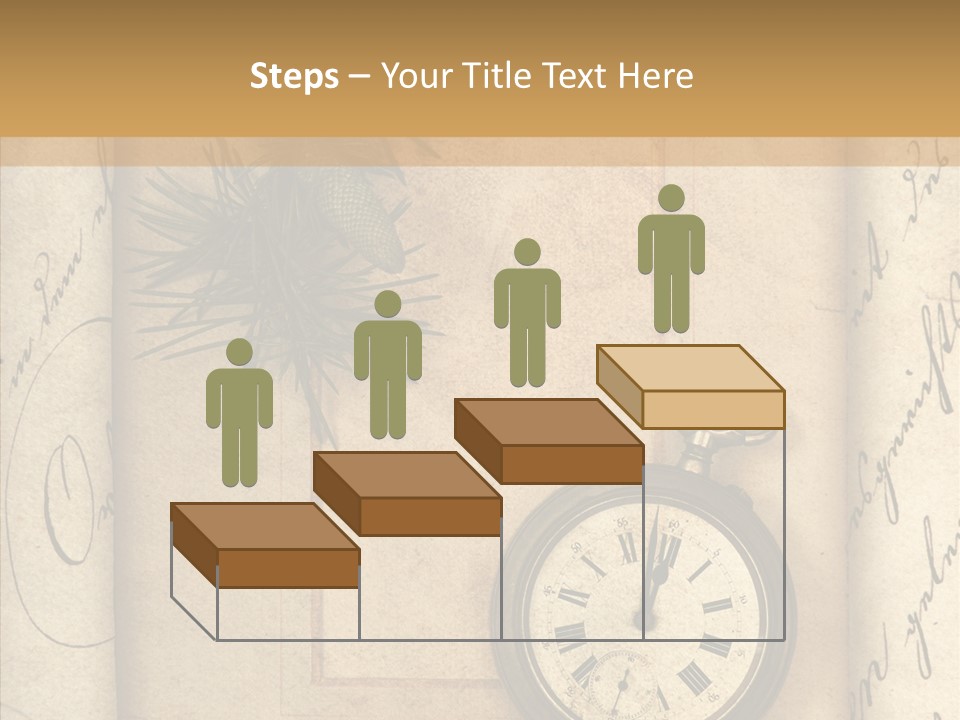 Nostalgia Golden Clock PowerPoint Template