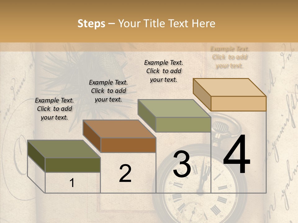 Nostalgia Golden Clock PowerPoint Template