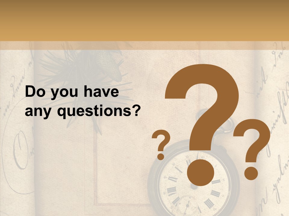 Nostalgia Golden Clock PowerPoint Template