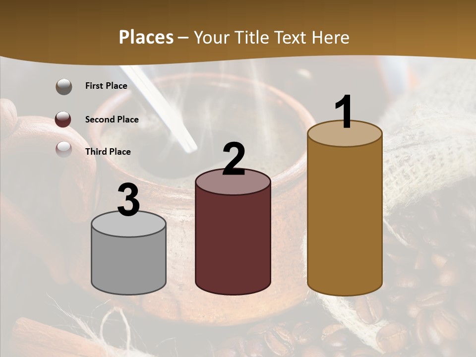 Wood Table Coffee PowerPoint Template