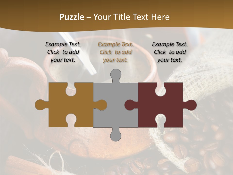 Wood Table Coffee PowerPoint Template