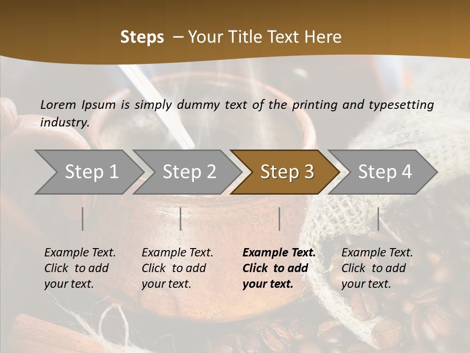 Wood Table Coffee PowerPoint Template