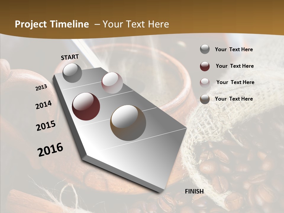 Wood Table Coffee PowerPoint Template