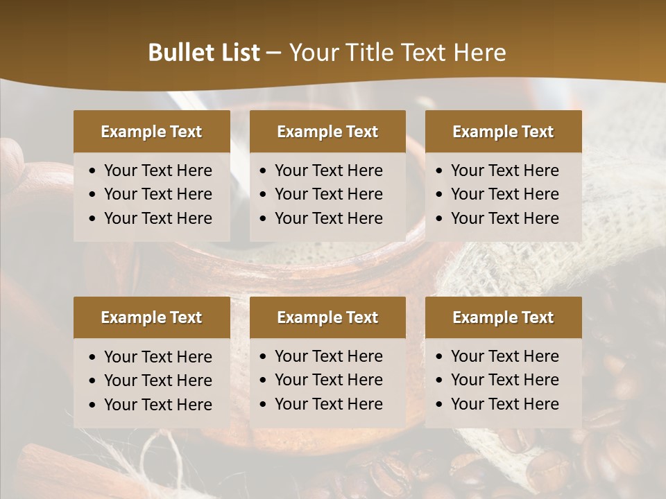 Wood Table Coffee PowerPoint Template