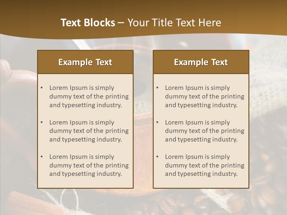 Wood Table Coffee PowerPoint Template