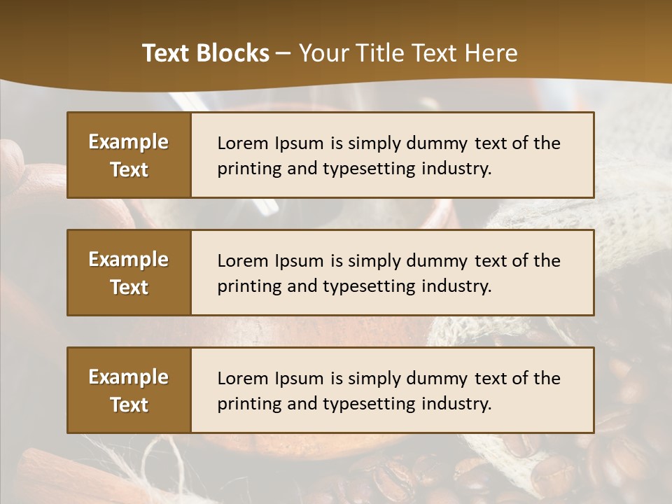 Wood Table Coffee PowerPoint Template