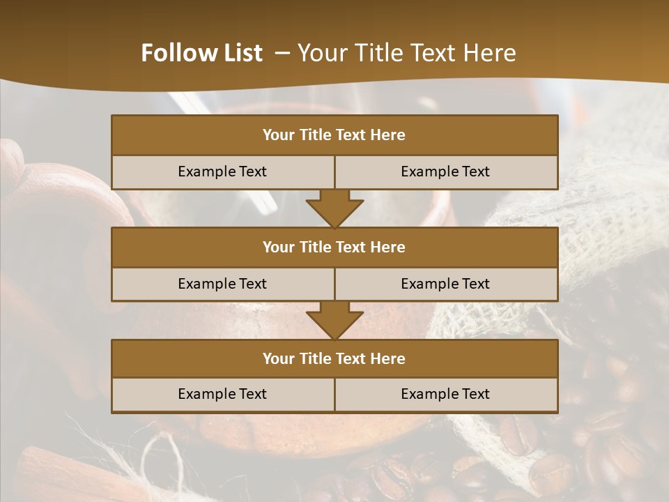 Wood Table Coffee PowerPoint Template
