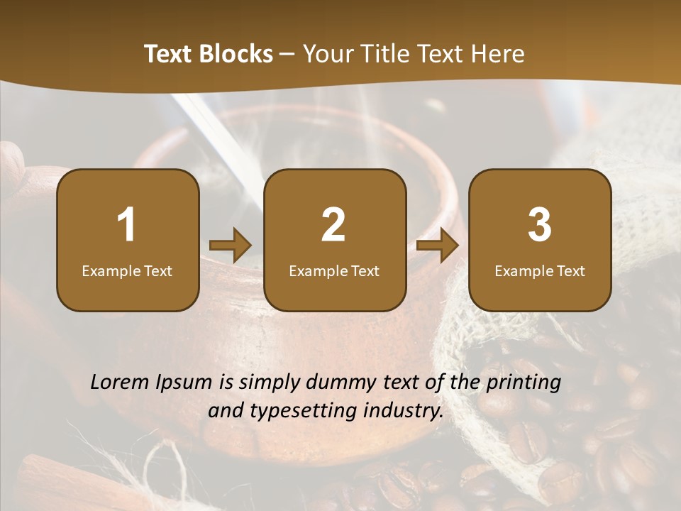 Wood Table Coffee PowerPoint Template