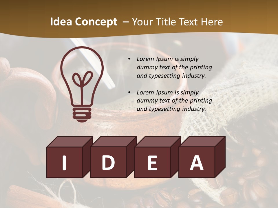 Wood Table Coffee PowerPoint Template