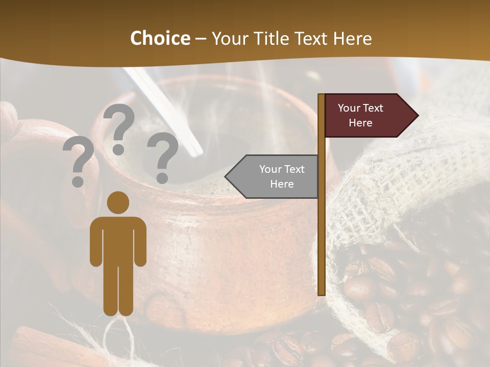 Wood Table Coffee PowerPoint Template